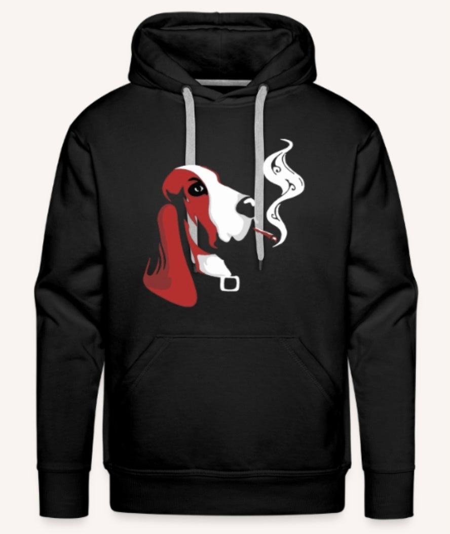 Basset Hound Smoking Hoodie