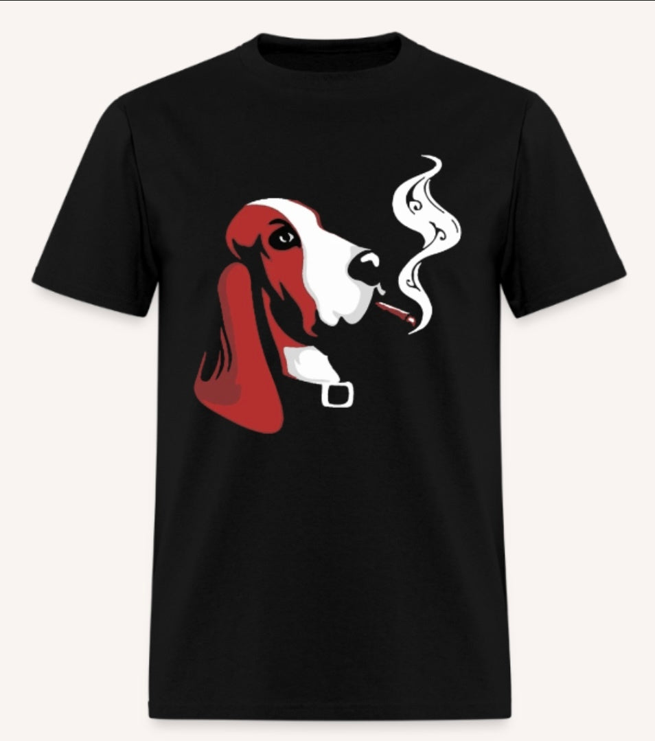 Basset Hound Smoking T-Shirt